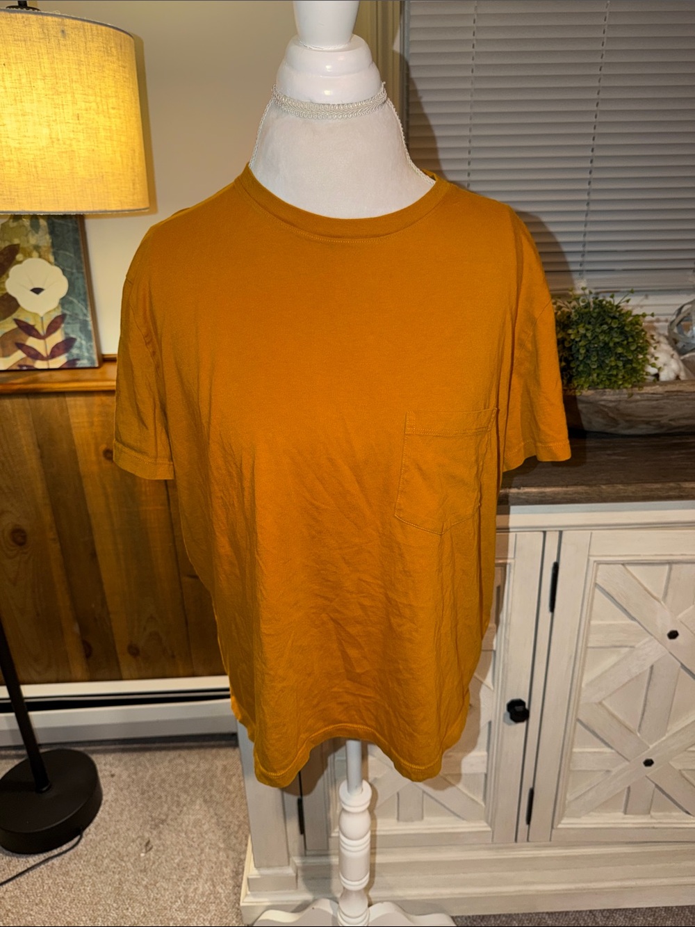 Everlane Women's Short Sleeve Pocket Tee in Mustard